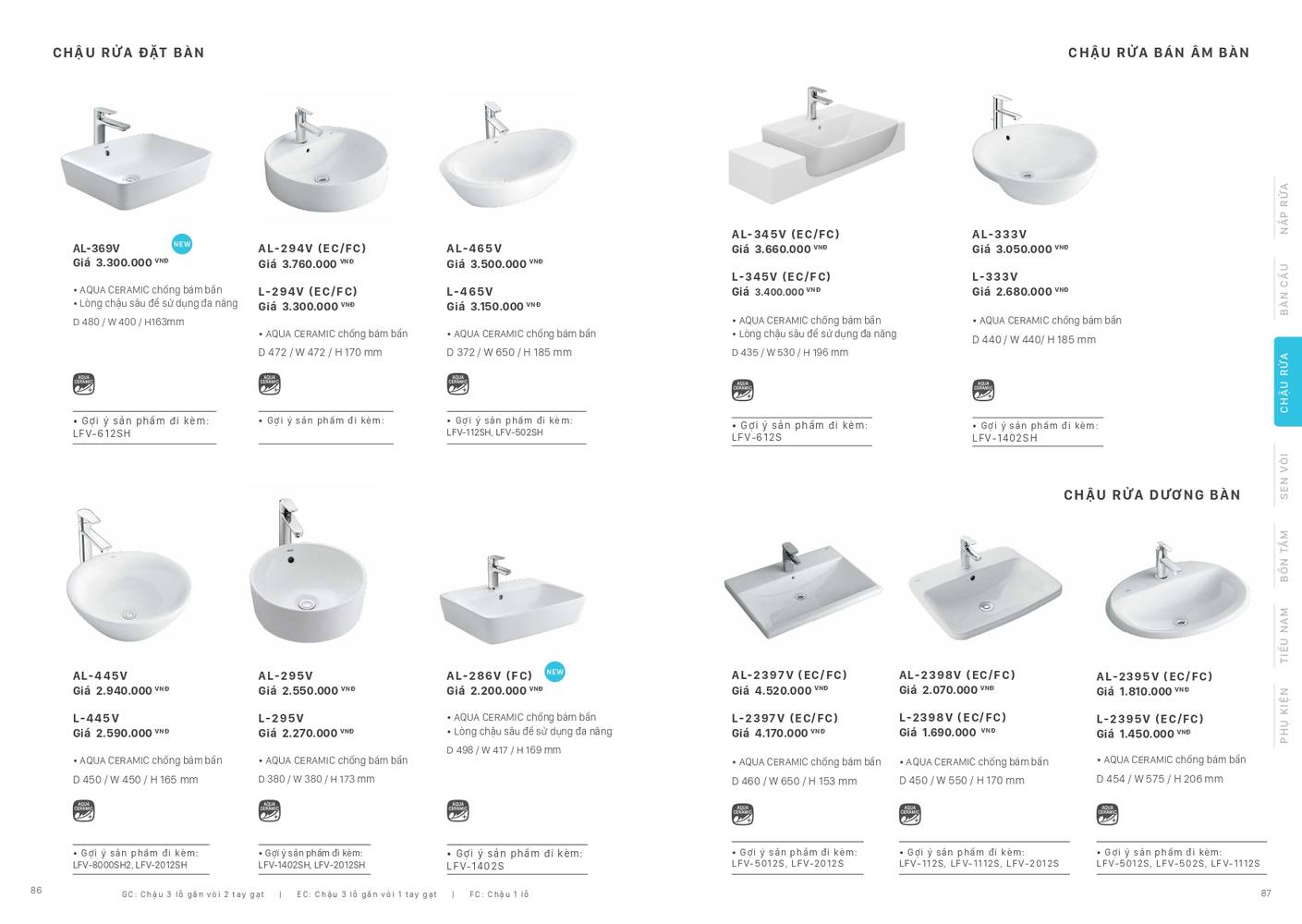 Thiết bị vệ sinh INAX Catalogue và Bảng giá mới nhất 2026 /Page 43